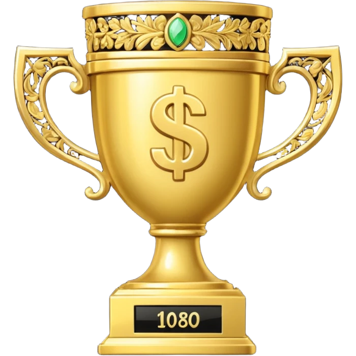 money trophy with 10B on it  emoji