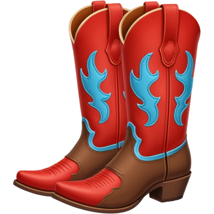 red and brown cowgirl boots emoji