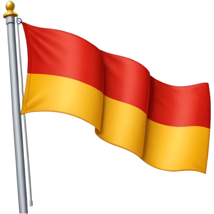 Una bandera con 3 franjas horizontales, la primera roja, la segunda amarilla y la tercera morada emoji