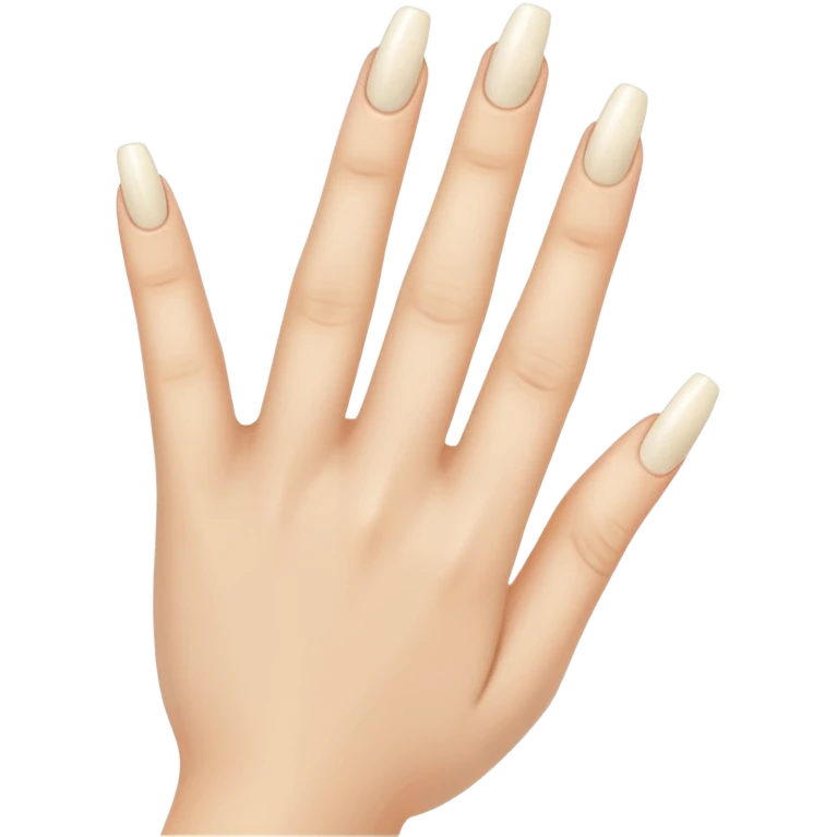 one finger with a clear manicure emoji