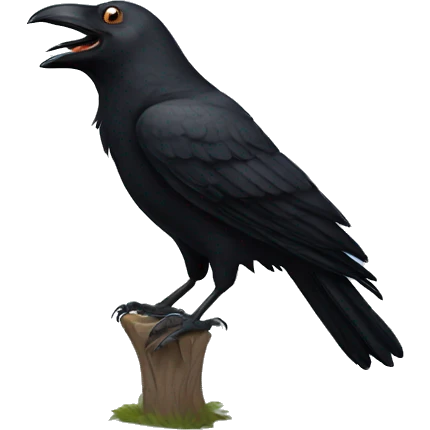 crow laughing emoji