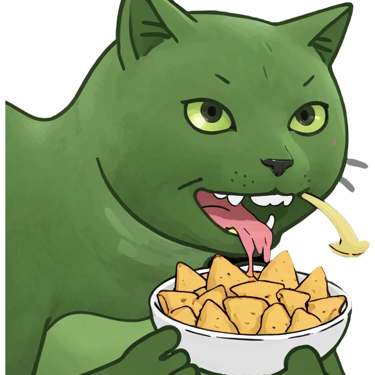 Girl eating cat emoji