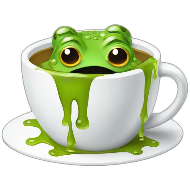 Frog Melting In A Cup emoji