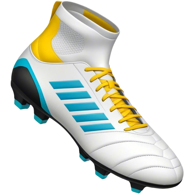Cinematic Realistic image of a pair of soccer boots featuring finely detailed synthetic and leather textures, vibrant accents and dynamic design elements, illuminated by bright, field-side lighting that captures their sporty essence emoji