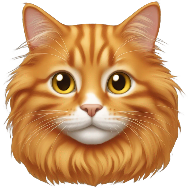 orange tabby cat long hair emoji