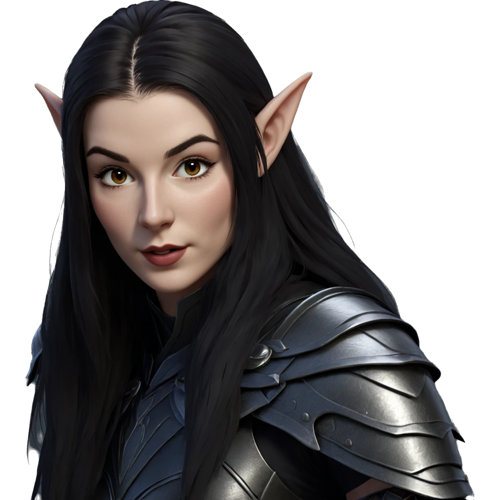 realistic elven warrior portrait emoji