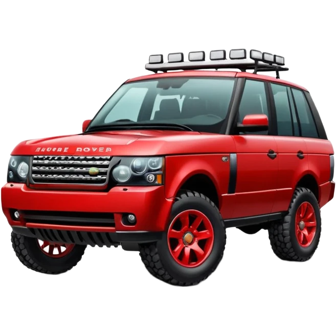 4x4 off-road vehicle inspired by a Range Rover, fun and expressive apple style emoji emoji