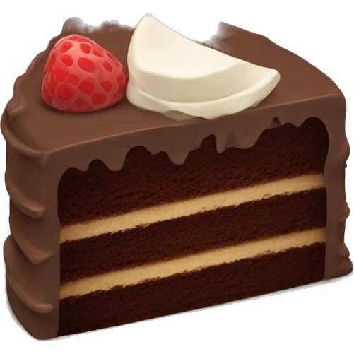 Chocolate cake ( one slice ) cute emoji