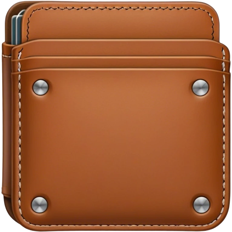 Leatherworking icon, piece of raw leather being crafted into a leather wallet or belt, professional tools like leather stitching awl, edge beveler, hammer, prying tool, minimalistic style, clean lines, transparent background. emoji