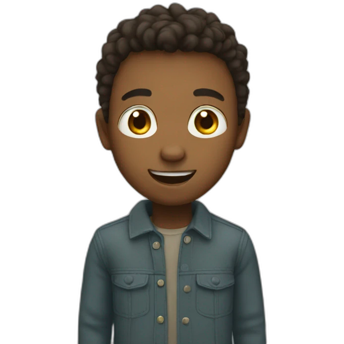 boy saying hello emoji
