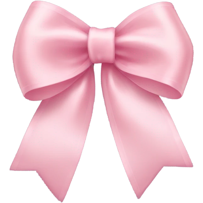 light pink ribbon bow emoji