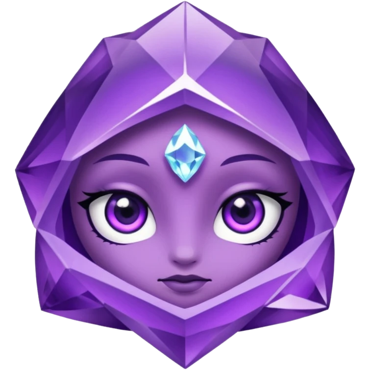 amethytst with eyes emoji
