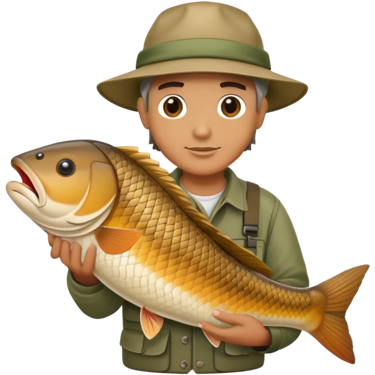Create carpfisher with a big carp emoji