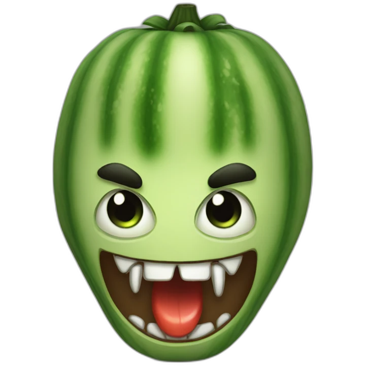 Cantaloupe-skin-vampire emoji