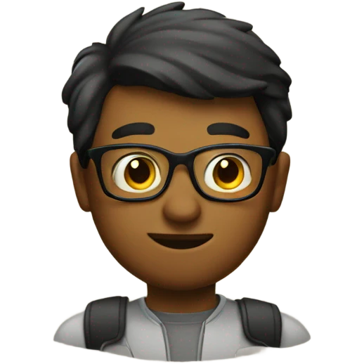 Nerd with book emoji