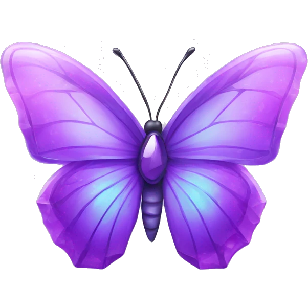 Purple-Shiny-Gem-Crystal-Glossy-Butterfly emoji