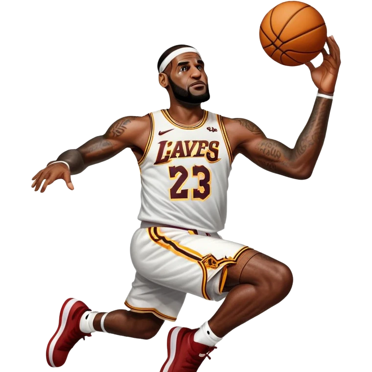 lebron dunking on man emoji