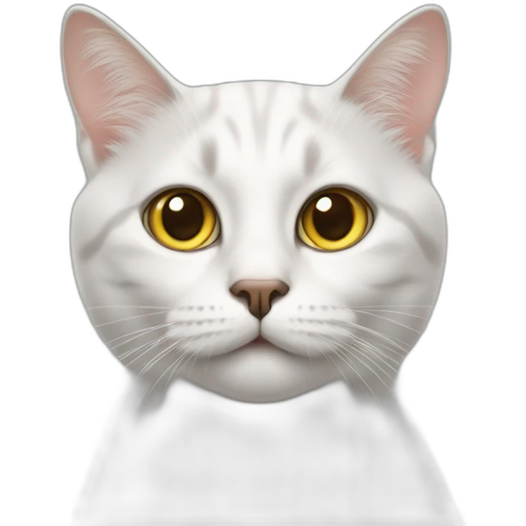 Cat using Vision Pro and iPhone emoji