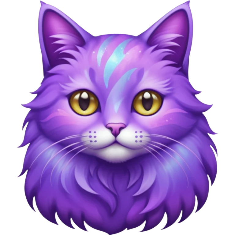 glitter purple Star cat emoji