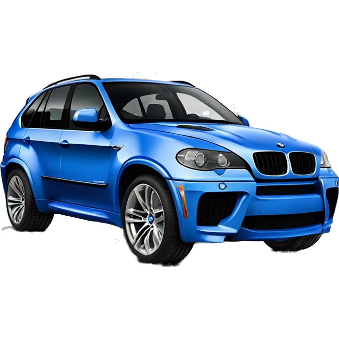 Blue 2010 BMW X5M emoji