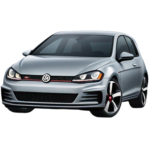 Grey golf gti in the snow emoji