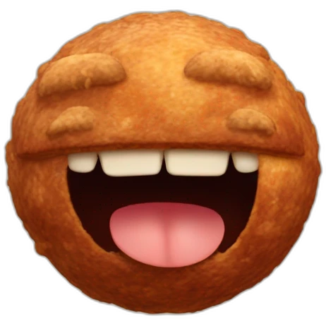 Anthropomorphic meatball with arms and legs emoji