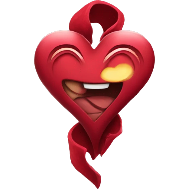 Crimson heart emoji
