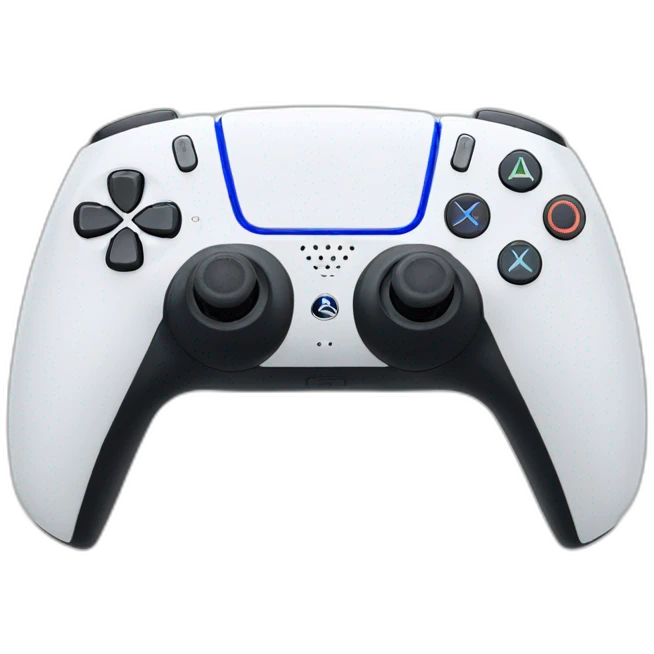 White Ps5 dualsence pro controller emoji
