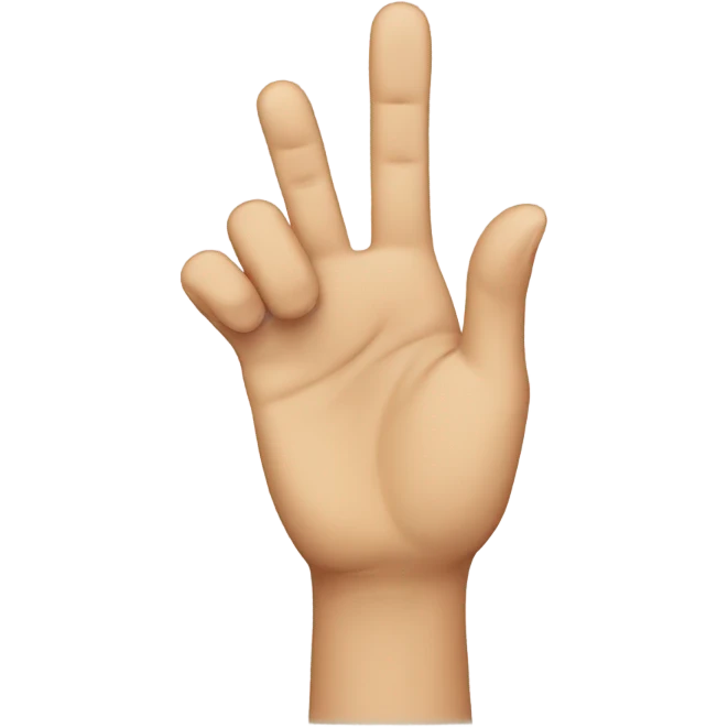 Hand with three fingers up emoji