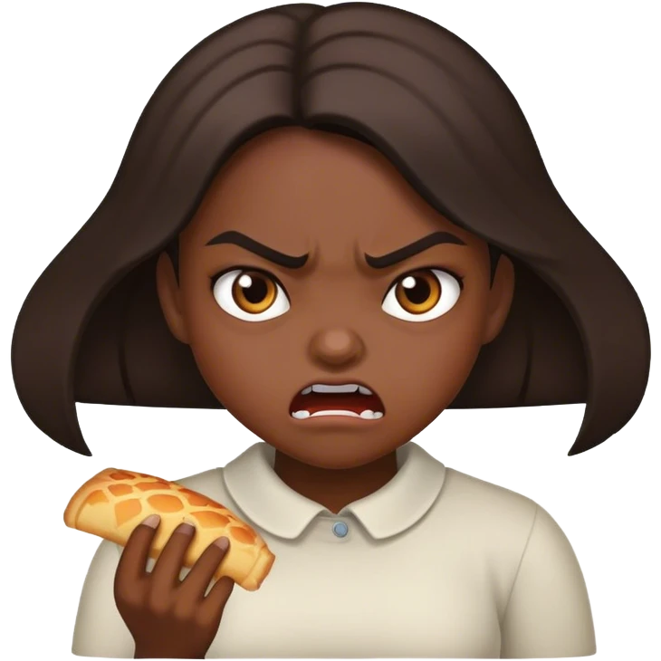 Angry hungry girl emoji