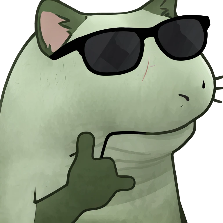 Cat with sunglasses emoji
