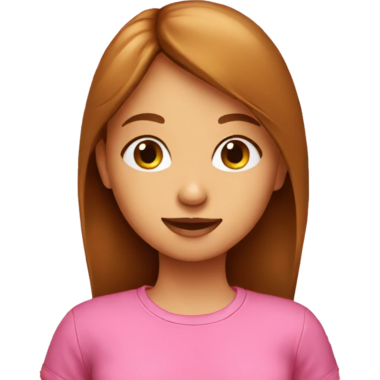  girl eating pizza pink shirt  emoji