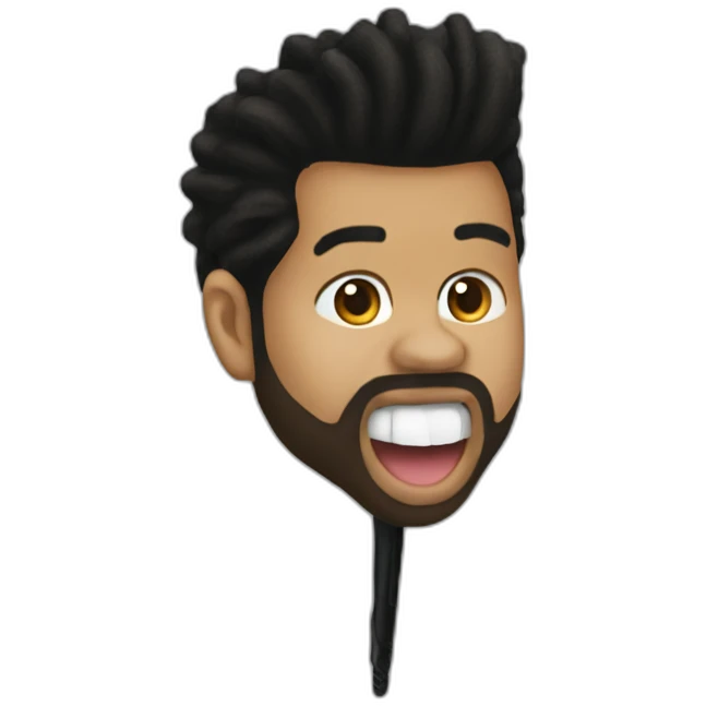 The weeknd stick tongue out emoji