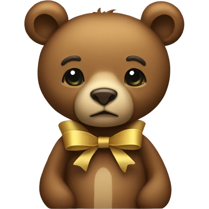 Bow on a bear emoji