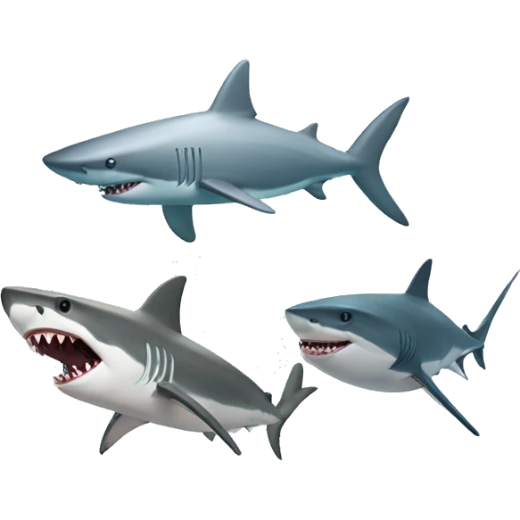 shark and robot emoji