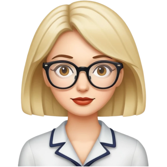 woman with glasses emoji