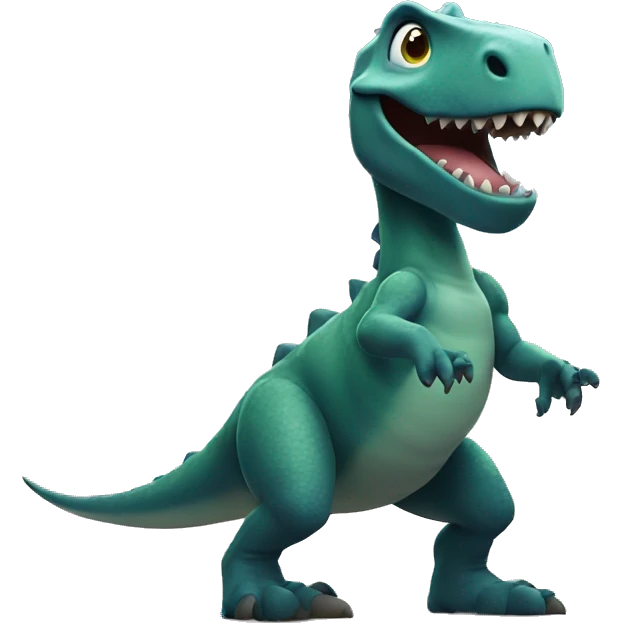 Dinozaur dancing in the moonlight emoji