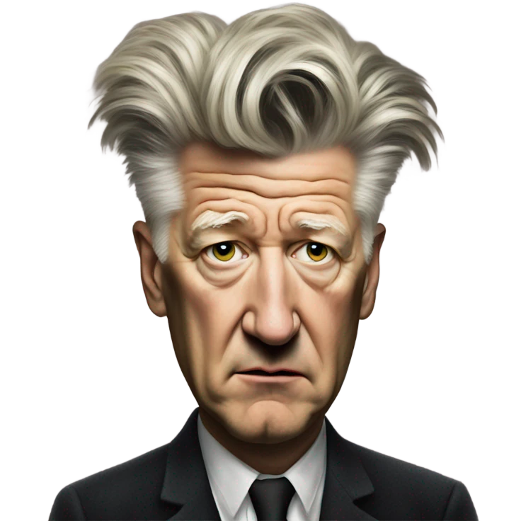 weird portrait of david lynch emoji