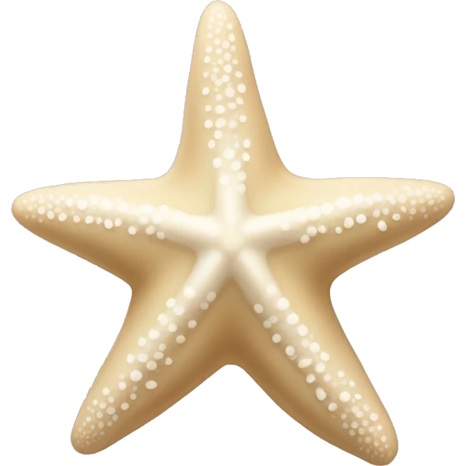 Beige and white starfish emoji