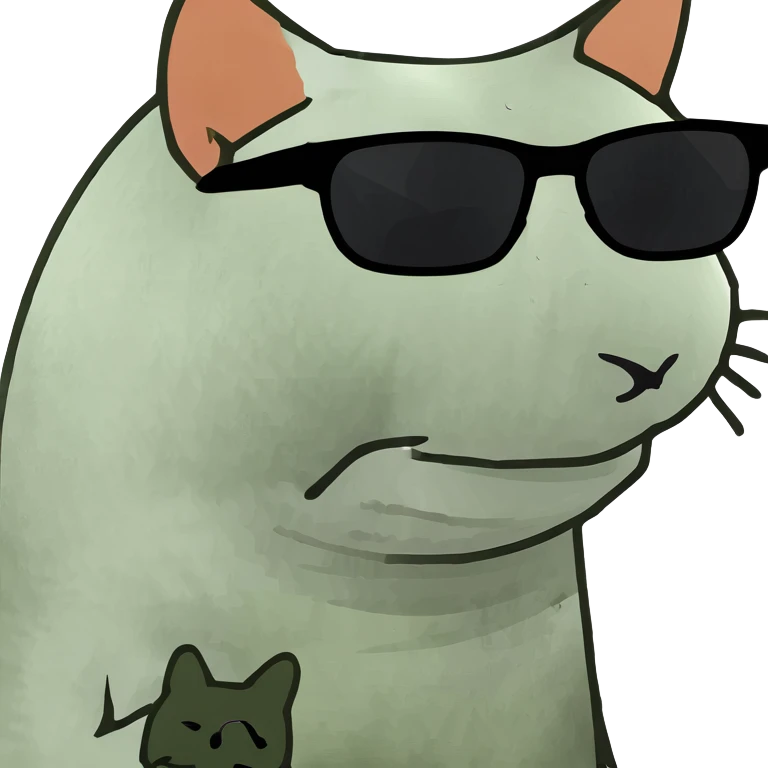 Cat with sunglasses emoji