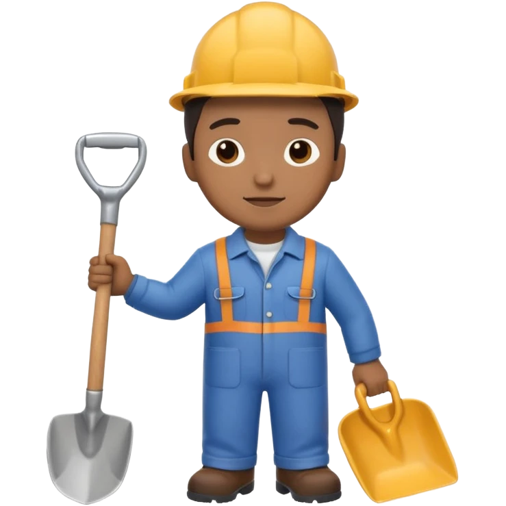 person digging with shovel emoji