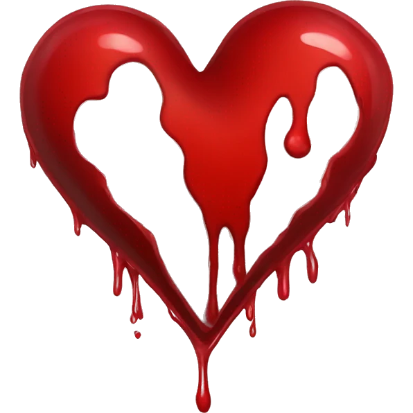 bleeding red heart emoji