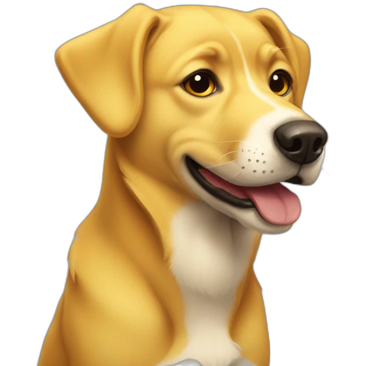Yellow dog emoji