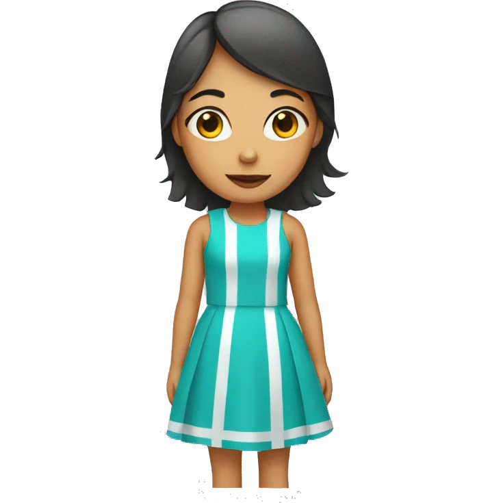 girl in a dress with road markings emoji