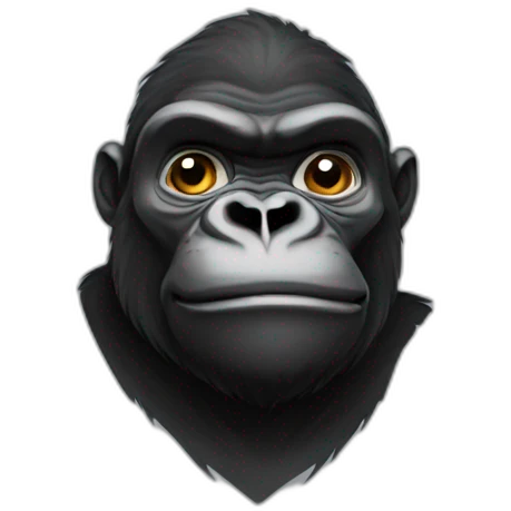 Gorilla with black shirt emoji