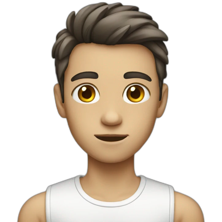 White teenager, Skinny emoji