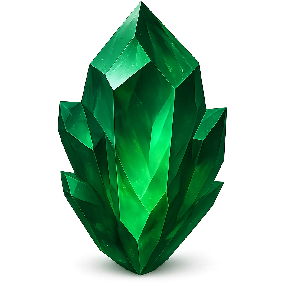 emerald crystal, digital illustration emoji