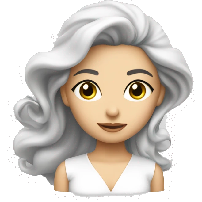 Mujer blanca poniéndose perfume emoji
