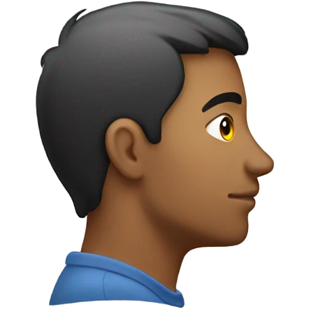 Man side profile looking sideways emoji