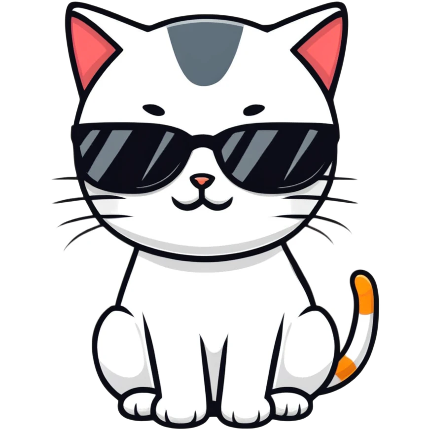 Cat with sunglasses emoji